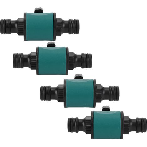 Juego de 4 conectores rápidos de plástico, impermeables, adaptador de doble cabezal para riego, fácil conexión. (1/5)