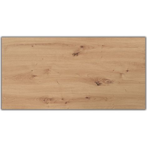 bümö® stabile Tischplatte 2,5 cm stark - DIY Schreibtischplatte aus Holz | Bürotischplatte belastbar mit 120 kg | Spanholzplatte, Platte für Büro, Tisch & mehr (Rechteck: 200 x 100 cm, Asteiche) (1/5)