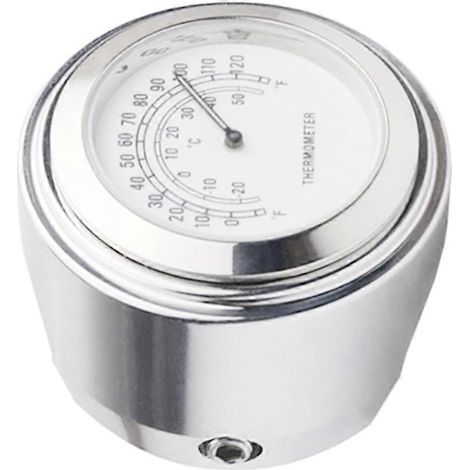 22–25 mm Motorraduhr mit Thermometer, Temperaturanzeige, wasserdicht, Motorrad-Styling-Zubehör, Lenker, weiß (1/5)