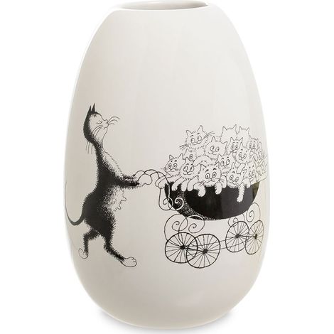 Vase en céramique rond Chats par Dubout (1/2)