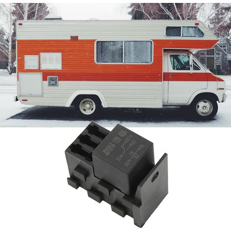 Hochtemperatur-Flachsicherungs- und Relaiskasten-Set: 1 Bosch-Relaishalter + 3 ATC/ATO-Sicherungshalter, inklusive 1 12V/40A-Relais und 3 Flachsicherungen. (1/5)