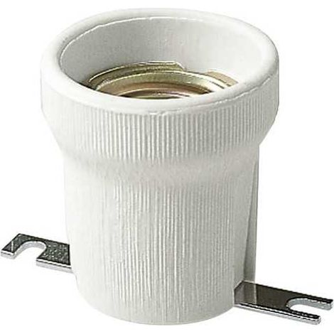 Vimar – Abat-jour E27 en porcelaine blanche Ø 43 mm – Fixation droite – Pour ampoules à culot E27 – Idéal pour luminaires modernes (1/2)