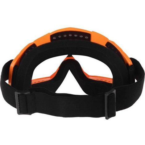 Lunettes de protection - Masque - Anti-poussière et anti-buée - Orange/Noir (1/4)