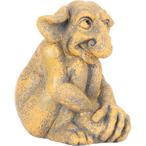 Gotisch geschnitzte Glückshand, realistische handbemalte Statue, Innendekoration für Garten, Terrasse und Kamin. (1/5)