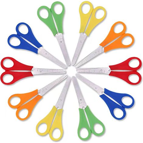 Safety Scissors for Children Preschool Scissors Plastic Handle Hand (1/5)
