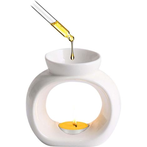 Brûleur d'aromathérapie,Lampe à Parfum en Céramique,Bougie diffuseur d'huiles essentielles,Encens diffuseur d'arôme poêle,Lampe Bougie d'aromathérapie,décoration de Chambre, Ambiance relaxante