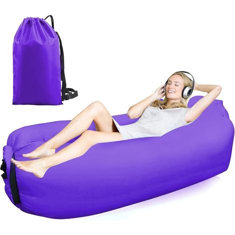 aufblasbares Sofa, ergonomisch, leicht, mit Tragetasche, ideal für Strandcamping (1/5)