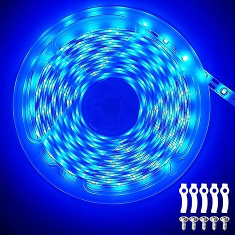 LED Strip 5 m Blue, 12 V 300 LEDs IP65 Waterproof (1/5)