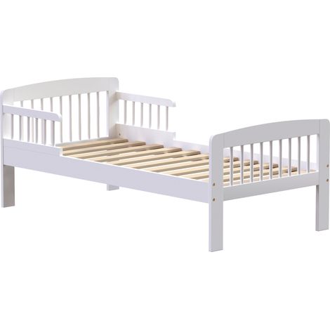 Scorpio Solid Wood Toddler Bed, White, 140 x 70 cm (1/5)