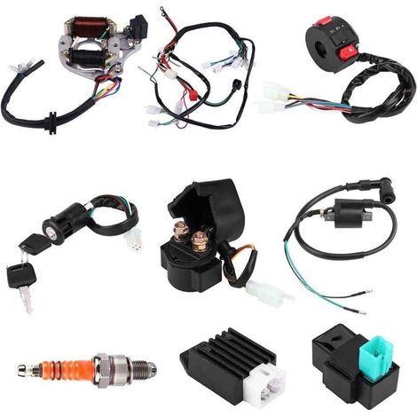 Zoternen Bobina di accensione, cablaggio CDI 50 70 90 110CC, kit di cablaggio ATV con avviamento elettrico, QUAD, accensione CDI adatta per quad con avviamento elettrico da 50cc, 70cc, 90cc, 110cc e 1