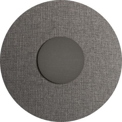 SOLARIS Applique 12W 3000K CRI90 IP20 - Struttura Titanio con Paralume Grigio in Tessuto, Lampada da Parete Design - Rossini Group (1/5)