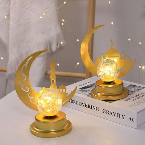 Lampe veilleuse galaxie LED Lune Magique, lampe de table veilleuse 3D en fer forgé faite à la main, décoration intérieure