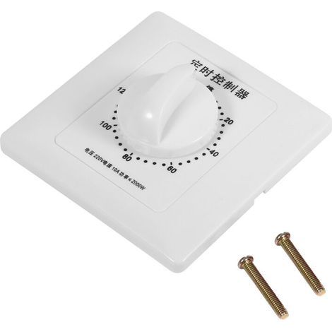 Minuterie de pompe haute puissance AC 220V, panneau de commande de compte à rebours mécanique d'intérieur 120 Min (1/5)