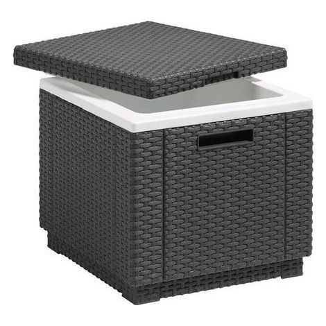 Portabevande Portaghiaccio da Giardino Portatile In Polipropilene Keter Allibert Ice Cube Grafite - K213828