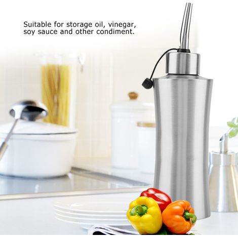 Distributeur d'huile en acier inoxydable avec bec verseur (1/4)
