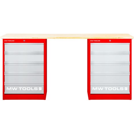 Établi modulaire Multiplex avec 2 armoires à tiroirs 5T 2000 mm MW Tools MOD20L55