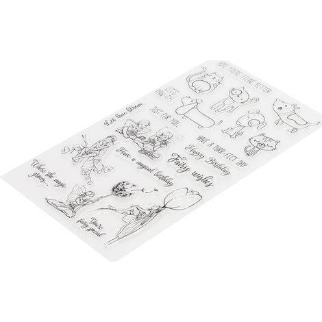 Tampon en caoutchouc transparent avec motif animal et matrice de découpe pour loisirs créatifs (scrapbooking, etc.) (1/5)