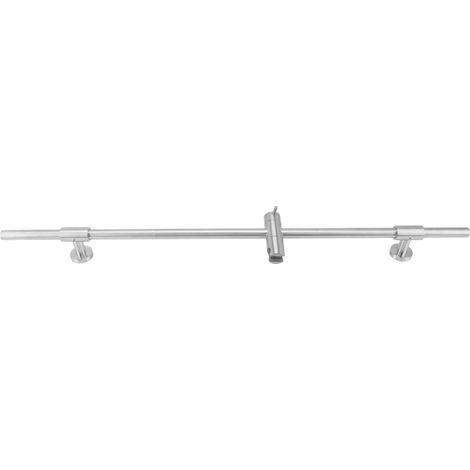 Barre de douche en inox, support de pommeau coulissant, colonne de douche brossée miroir, finition brossée (1/5)