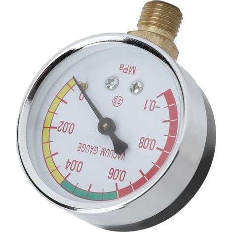 G1/4 Außengewinde Vakuumregler Manometer Melkmaschinenzubehör -0,1-0 MPa (1/5)
