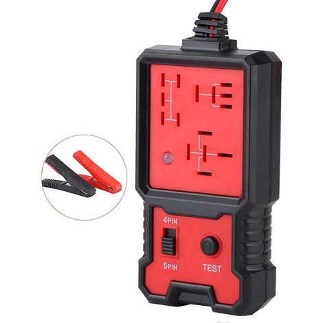 Tragbarer 12V-Kfz-Relais-Tester mit 4- und 5-poligem Anschluss, LED-Anzeige und Diagnosefunktion für die Autoreparatur