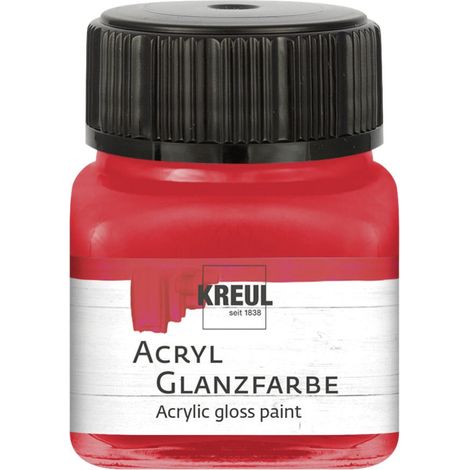 Kreul Acryl Glanzfarbe rot 20 ml Verzierfarbe
