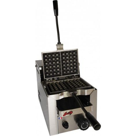Gaufrier forain gaz PRO 1 fer, 24 alvéoles, 2 gaufres, réversible, 3000 W, GAZ (1/2)