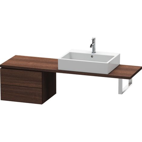 Duravit L-Cube Base para consola, anchura 520mm, profundidad 477mm, 2 cajones, color: Decoración Castaño Oscuro - LC582705353 (1/4)