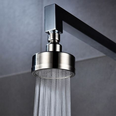 Tête de Douche, Pommeau de Douche Fixe, Pomme de Douche Anti Calcaire, Tete de Douche Haute Pression, Pommeau 80mm,Brossé (1/4)