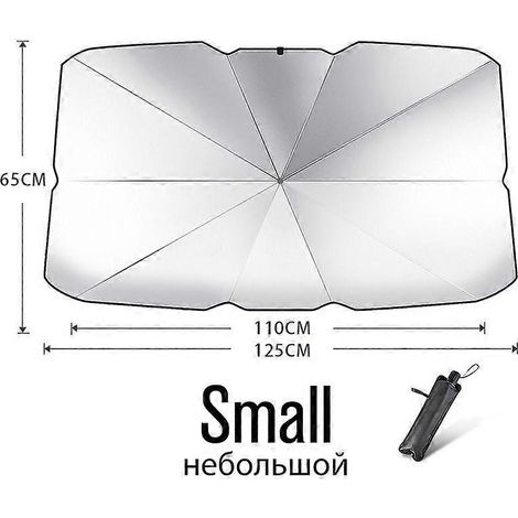 Pare-soleil de voiture pliable pour pare-brise, protection solaire pour SUV, isolation thermique, protection intérieure du pare-brise, petit modèle (1/5)