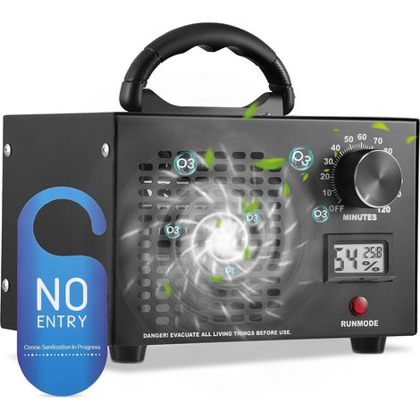 Ozone generator,  high-capacity 60000 mg/h ozone machine with 120-minute timer,  industrial commercial odor removal O3 deodorizer,  portable air purifier (1/5)