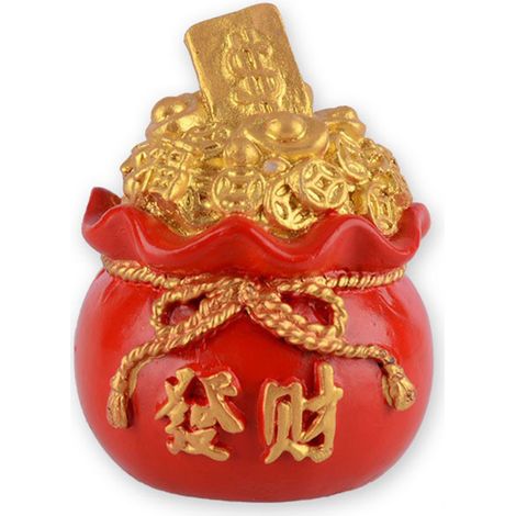 Árbol del dinero de resina – decoración Feng Shui, 5–10 cm, con el carácter chino “Cai” de prosperidad. (1/5)