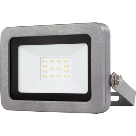 Spot LED extérieur - IP65, ampoule LED 10 W, 900 lm, 6500 K, applique murale - idéal pour les entrées de cour, les garages et les entrées de maison, argent (1/5)