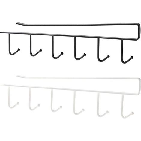 Lot de 2 Tasse Rangement Crochets, Armoir, Ustensiles de Cuisine Cravates Ceintures et écharpe Accrocher Porte-Rack Crochet sous Placard Cabinet (1/5)