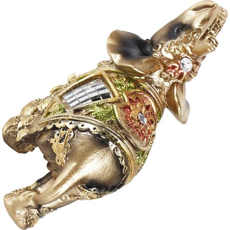 Statue d'éléphant vert porte-bonheur Feng Shui, sculpture, figurine de richesse, cadeau, décoration intérieure (S) (1/5)