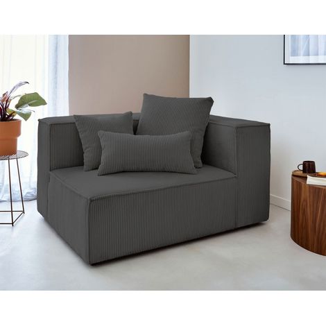 Colombine – sitzelement rechts – aus cord - dunkelgrau (1/5)