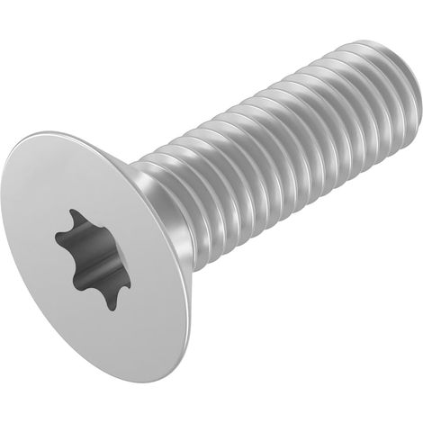lot de 20 vis à tête fraisée m4 x 14 mm, acier inoxydable v2a, six pans creux tx, iso 14581, pour montage métal (1/2)