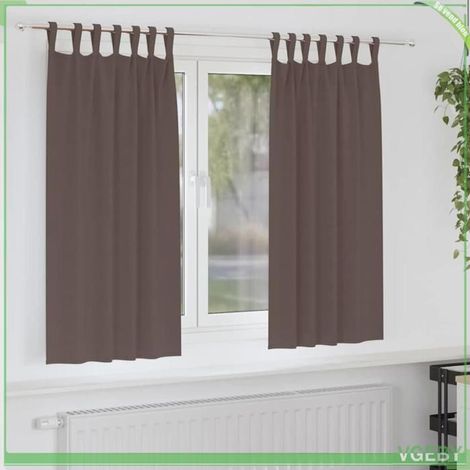 Rideaux occultants - FAFEISY - Tissage triple - Marron foncé - 175 x 140 cm - Bloque 80-90% lumière (1/5)