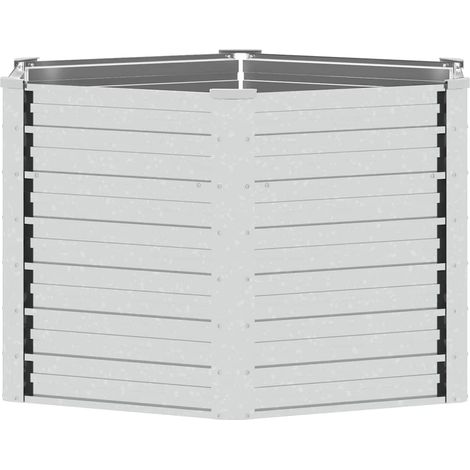Maison Exclusive - Letto Rialzato da Giardino 129x77 cm in Acciaio Zincato Argento