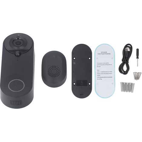 Eosnow Videotorklingel WiFi Wireless 1080p Call Monitor Outdoor Camera Intercom System (1/5)