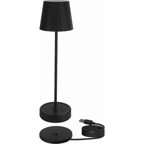 Lampe de table LED portable contrôle tactile variateur continu bureau rechargeable lumières de chevet métal simple atmosphère créative interrupteur luminosité réglable lumière neutre/blanche/chaude id (1/5)