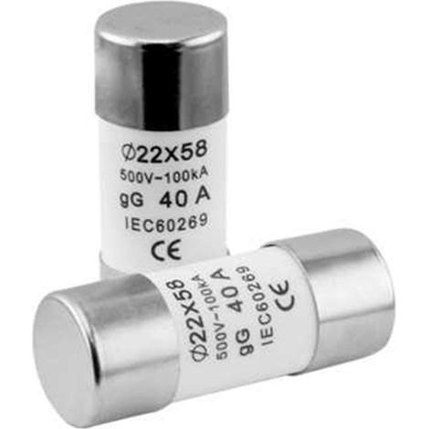 Fusible Cartucho GL Serie C80 22x58 - 40A, Clase gG  Pack 10 Uds.