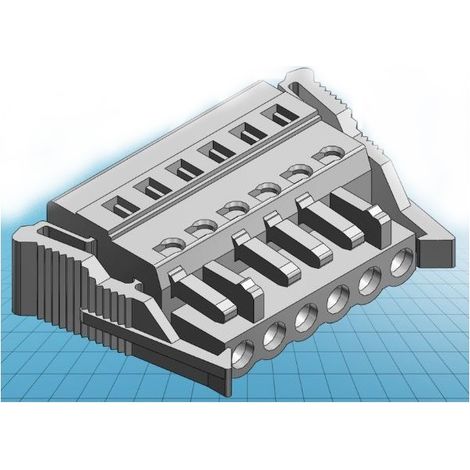 Wago 721-106/037-000 Connettore femmina con chiave 6 poli - 2,5 mm² - Passo 5 mm