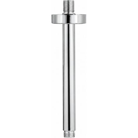 Bras de douche tube de plafond rond chromé 230 mm inox 304 raccord G 1/2 22 × 7 × 7 cm 195 g – Livraison gratuite (1/5)