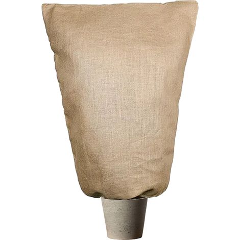 Funda protectora de invierno para plantas grandes, saco de yute con cordón para protegerlas de las heladas (110 x 180 cm)
