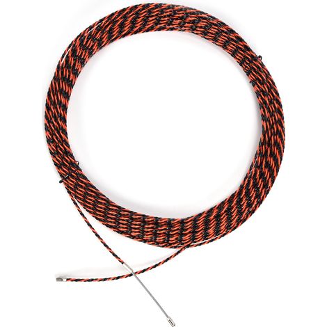 Câble en acier de 50 m, gainé de plastique, résistant à la corrosion, bicolore, pour élévateur, grue et tracteur (1/5)