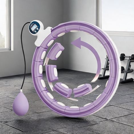 Cerceau de hula hoop violet en ABS avec picots de massage et (1/5)