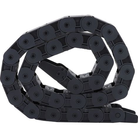 Chaîne porte-câble en nylon noir R38 de 1 mètre pour imprimante 3D et machine CNC, 18 x 25 mm