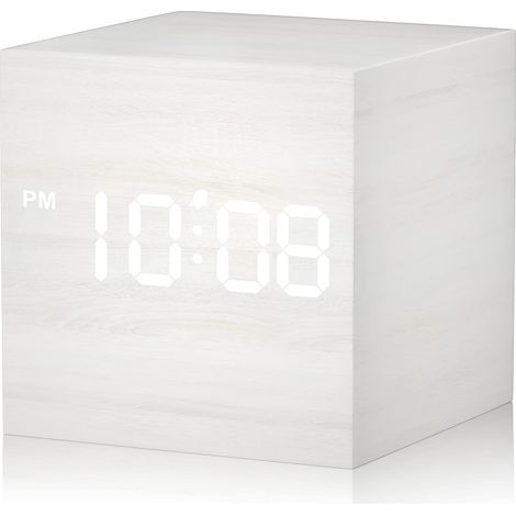 Mini réveil numérique, 3 réglages d'alarme, format 12/24 heures (1/5)