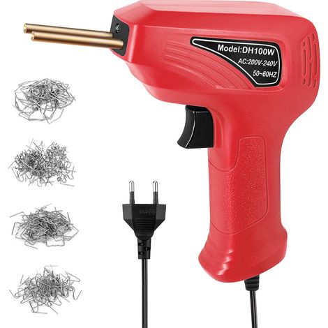 [JAMAIS UTILISÉ]Machine de soudage plastique portable, kit de réparation de fissures de panneaux, agrafeuse thermique, ensemble d'outils de réparation de plastique avec lumière LED. (1/5)