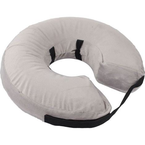 Jeffergarden Collier cervical gonflable pour chien - PVC doux gris XL (50-65cm) - Confort post-chirurgie, anti-grattage (1/5)